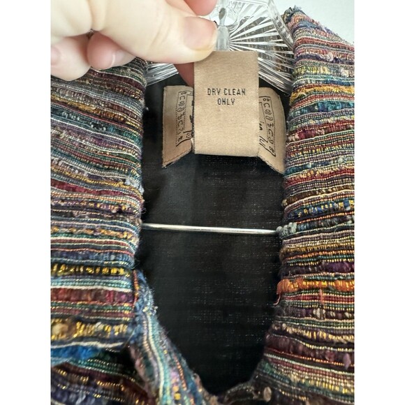 Don’t Mess With Texas Silk Blend Multi Colored Small Button Up Jacket - Picture 7 of 10